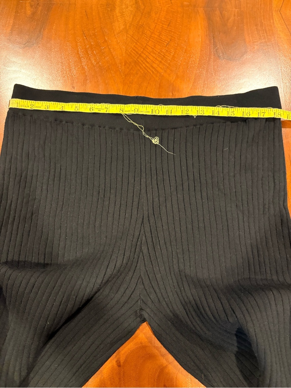 2pc knit Black Ribbed Wide-Leg Jumpsuit, size XL, very posh in person. - Picture 9 of 10